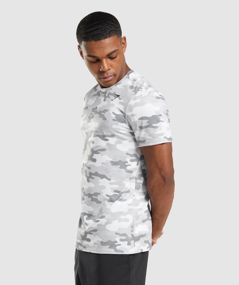 Men's Gymshark Arrival T-Shirts Camo | CA D0N6A5